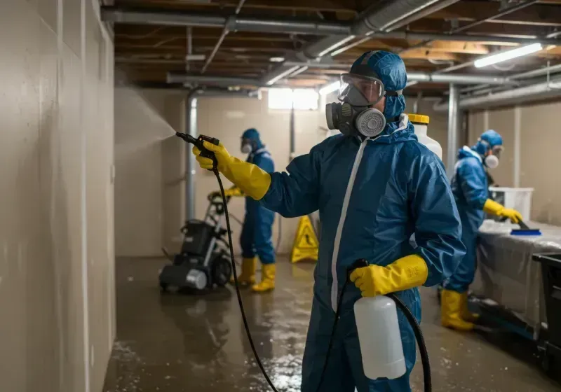 Basement Sanitization and Antimicrobial Treatment process in North Andrews Gardens, FL